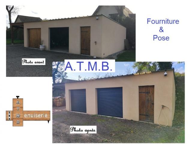 Installation de 2 portes de garage à enroulement à Sainte Marie d’ATTEZ (27160 )