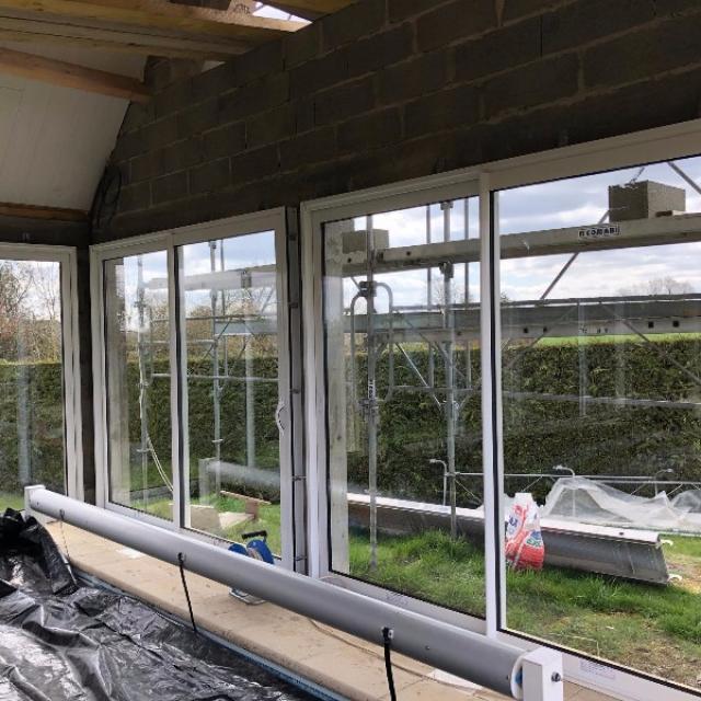 Baies coulissante aluminium blanc grande largeur